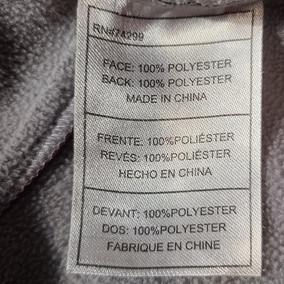 Reebok Bright Pink Hooded Fleece Lined Zip up Coat Jacket Girls L 14/16 2604 - Picture 6 of 14